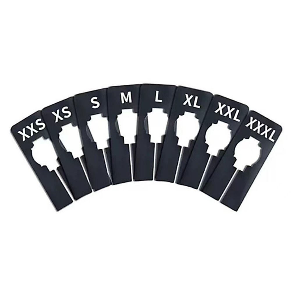 8Pcs Round/Square Closet Hanger Dividers Garment Tags Clothing Size Marking Ring  Home