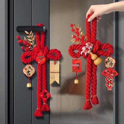 Fu Character Knot Housewarming Door Handle Pendant for New Home Celebration