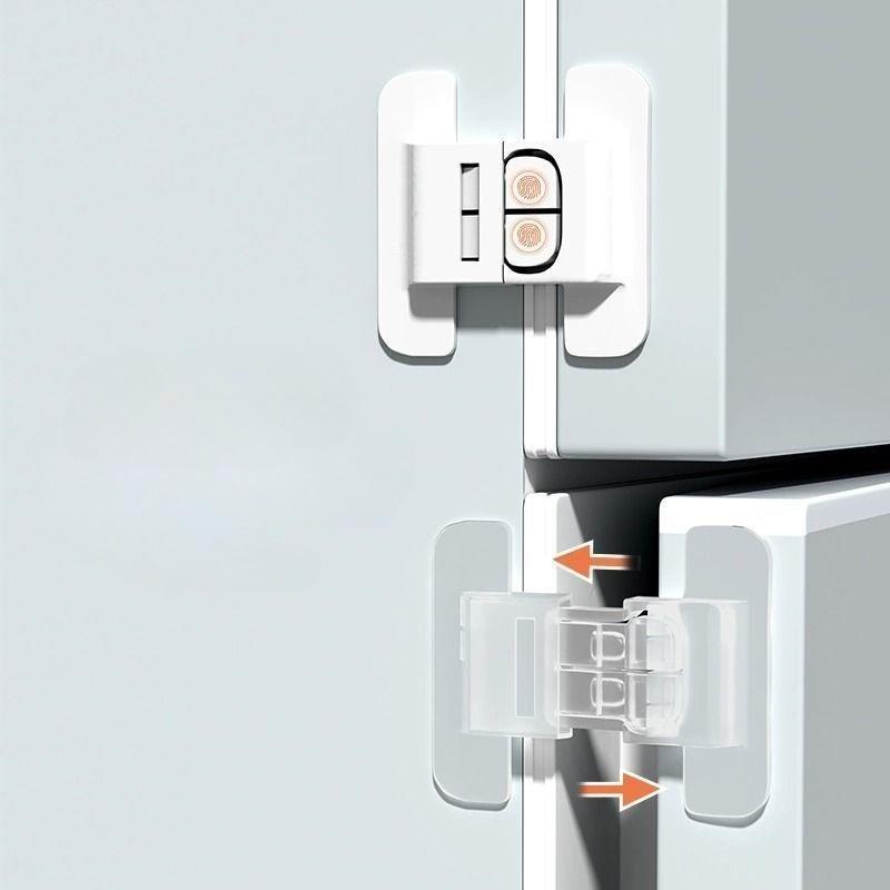 Window Lock, Punching-free, Self-adhesive and Child-proof Fastening, Refrigerator Door Closer, Drawer and Cabinet Safety Lock