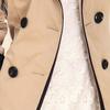 Women Trench Coat OL Commuter Style Double Breasted Color Matching Windbreaker Autumn Winter Long Overcoat Streetwear