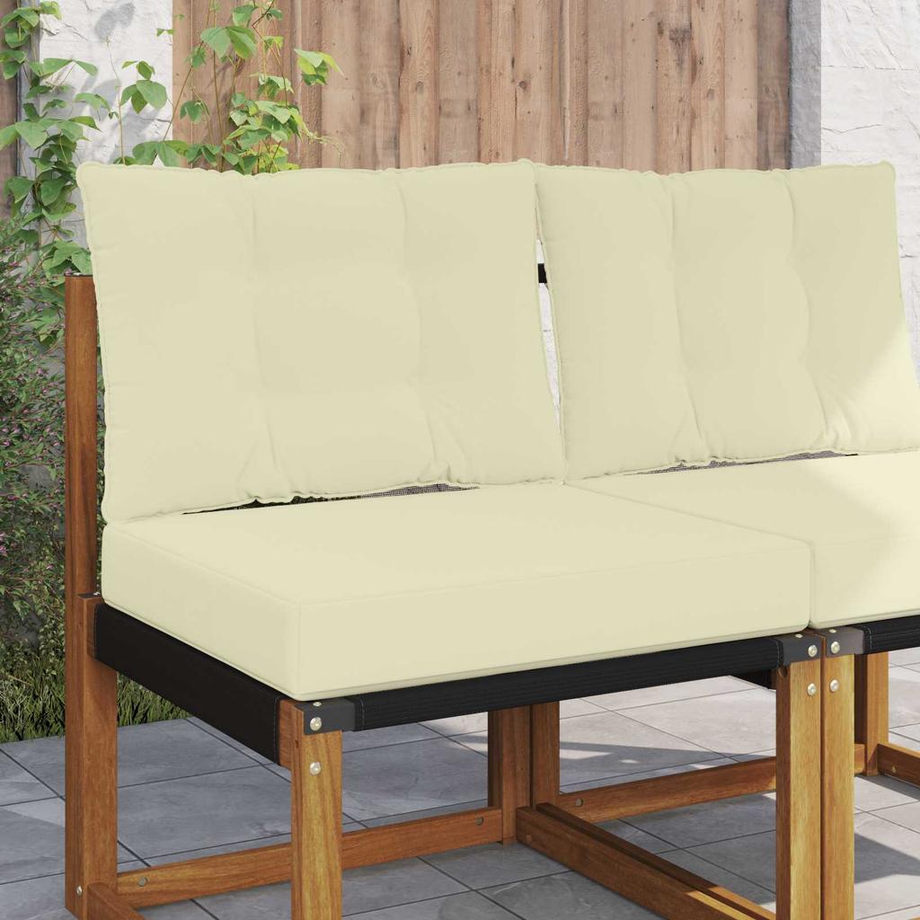 Outdoor Sofa Cushions 2 Pcs Cream Polyester