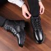 Winter New Velvet Martin Boots Men's Shoes Wool Casual Soft Leather High-top Cotton Shoes Leather Boots Men's Shoes Tooling Boots