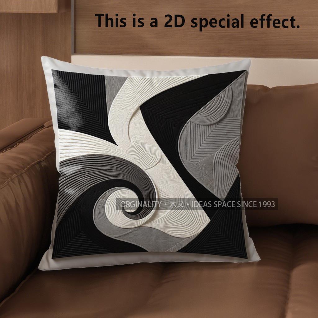 2D Modern Geometric Abstract Pattern Cushion Covers Pattern Cushion Cover Suitable For Sofa Bedroom Car Pillow Cover