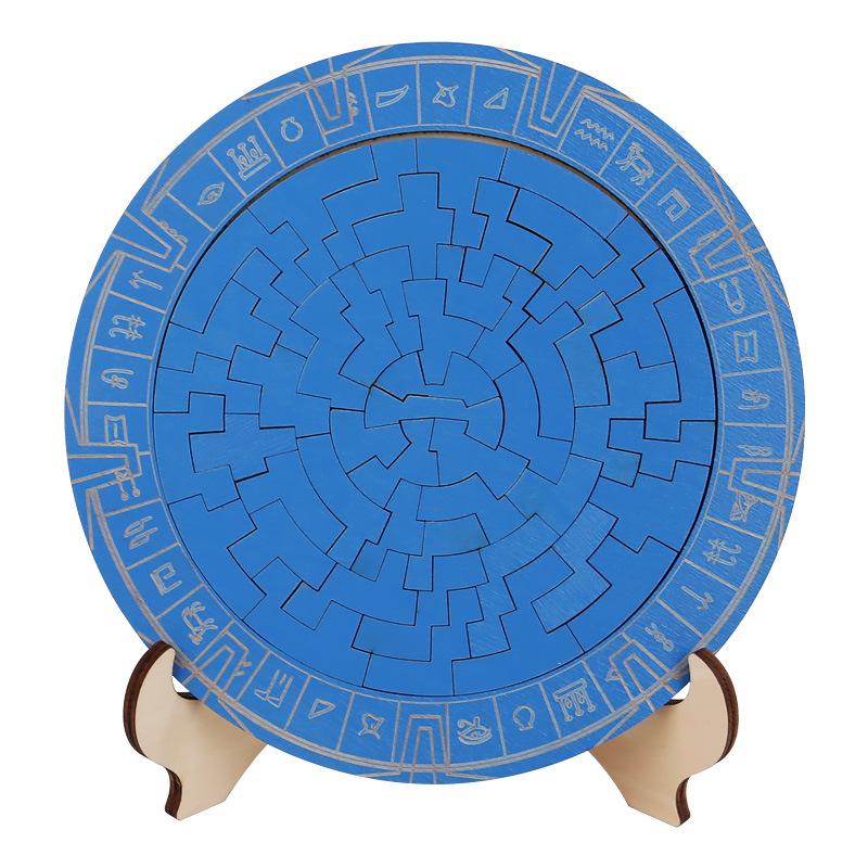 

Детская деревянная головоломка «Звездные врата», развивающие блоки, ранние образовательные игрушки, развитие мелкой моторики, декор для стола, обучающие игры, подарки синий