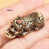 M-Brass Animal Pixiu Coin Charms Pendant Statue Ornament Chinese Miniature Figurines Home Office Tabletop Decoration Ornament