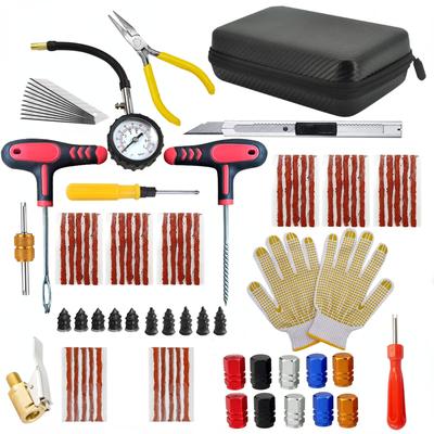 Kit de reparare a anvelopelor auto nou, instrumente pentru perforarea anvelopelor, pentru urgență, pentru benzi universale pentru anvelope, amestecând lipici, kit de reparare a sculelor