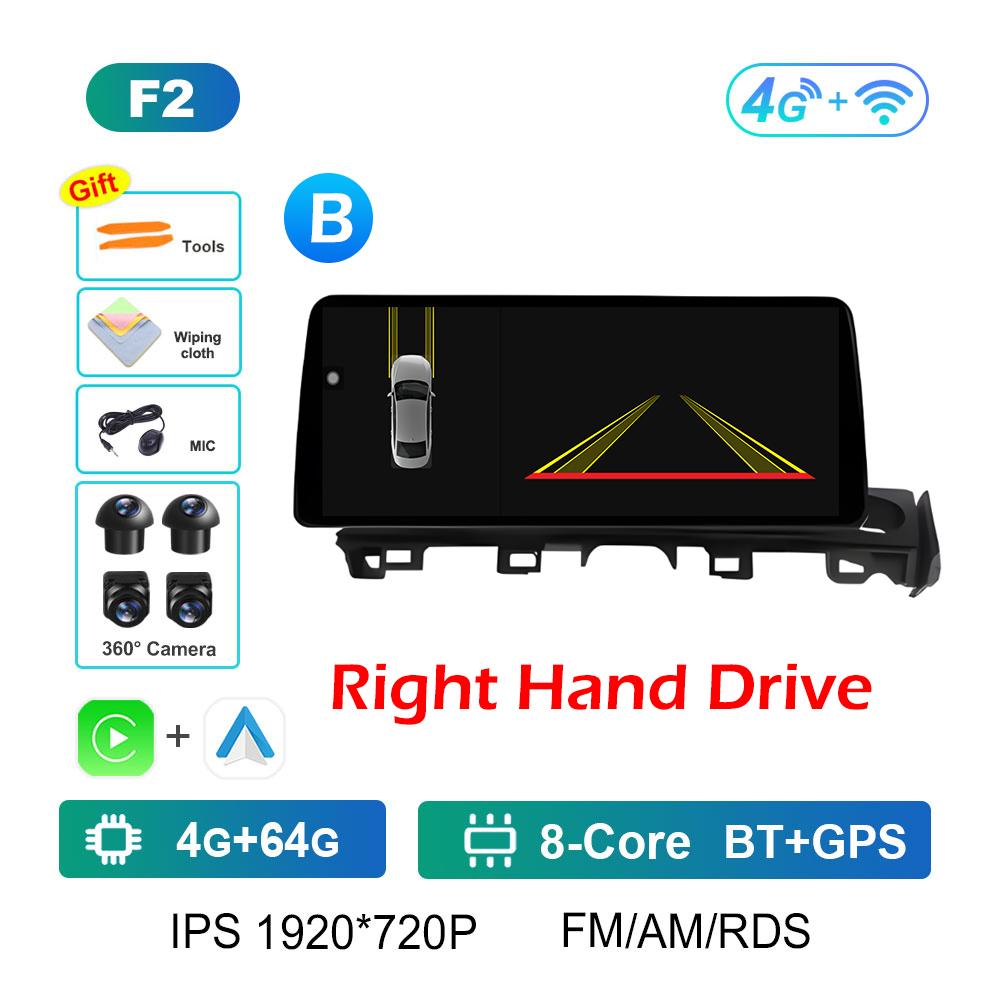 For Mazda ATENZA 2017 2018 - 2019 Wireless Carplay Android Intelligent System Bluetooth 12.3 Inch Touch Screen Accessories WIFI