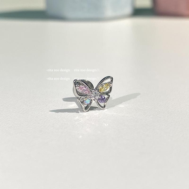 Butterfly-Control Titanium Ear Cartilage Studs: Playful & Cute Collection