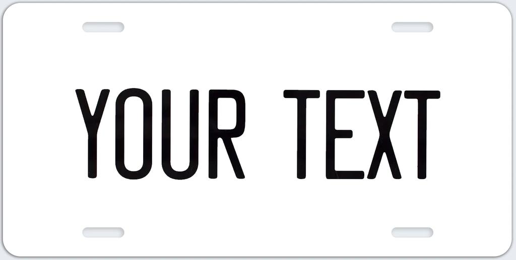 Custom Aluminum Car Tag Personalized Front License Plate Metal Wall Decor for Garage