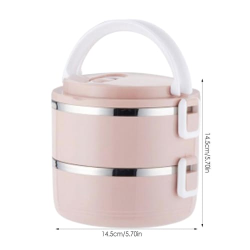 Lunch Container - Insulated Stainless Steel Food Keeper with Secure Buckles On Both Sides | School Lunch Container, Easy-Cleaning Food Box with Portab