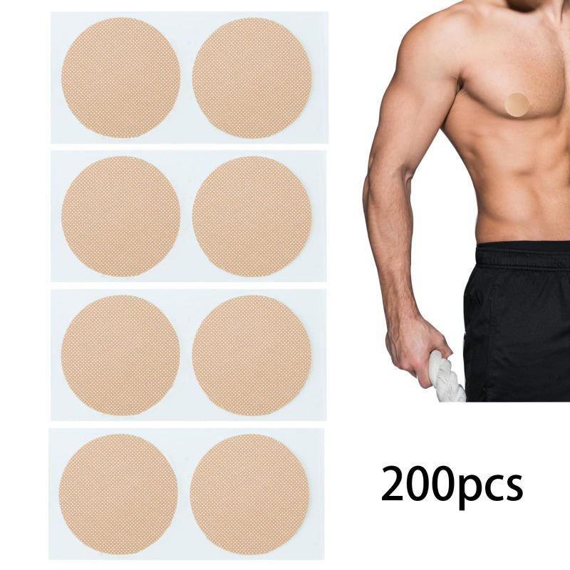 200Pcs/Pack Men's Disposable Sports Nipple Patch Invisible Shirts Tights Suit Anti-bulge Nipple Sticker Soft Breathable