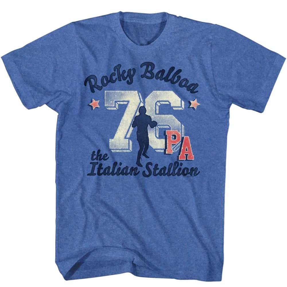 Rocky Silhouette The Italian Stallion Rocky Balboa PA *76* Men s T Shirt M