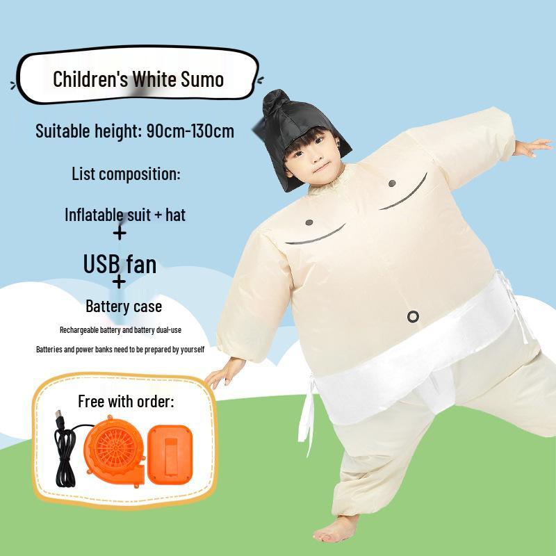 Inflatable Sumo Costume - Halloween Festival Prank for Large Adults