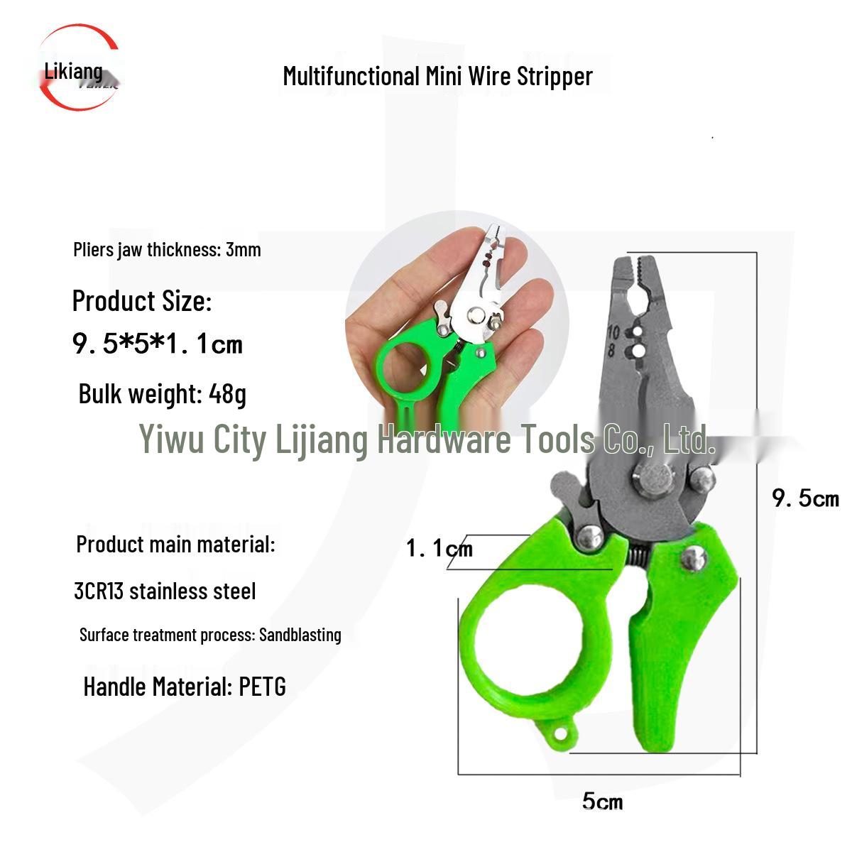 

Multifunctional Handheld Wire Stripper, Cutter, and Crimper for Electricians