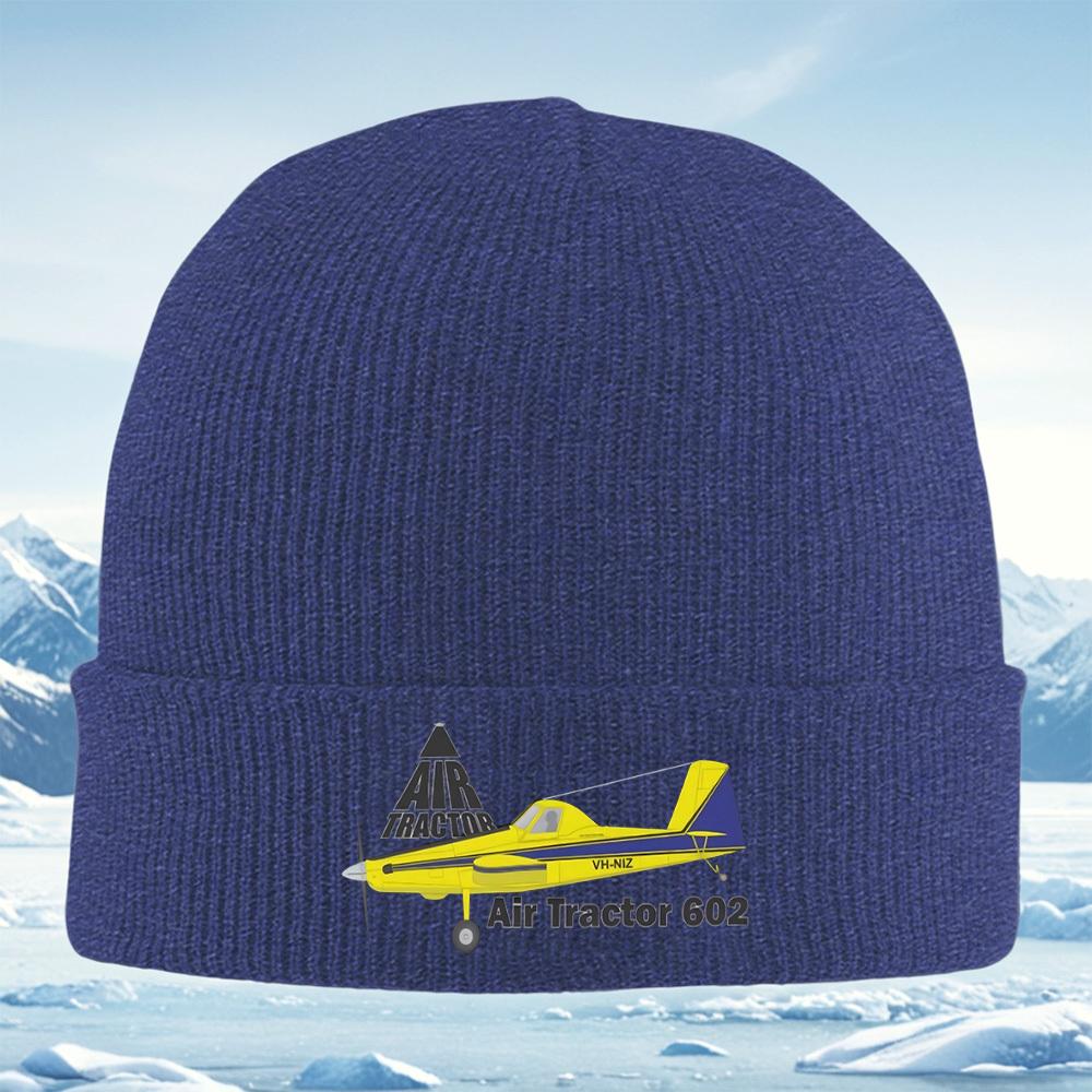 Airplanepropelleryellowbluelogotext Men Women Unisex Knitted Hat Beanie Pullover Cap Winter Thermal Warm Christmas Outdoor