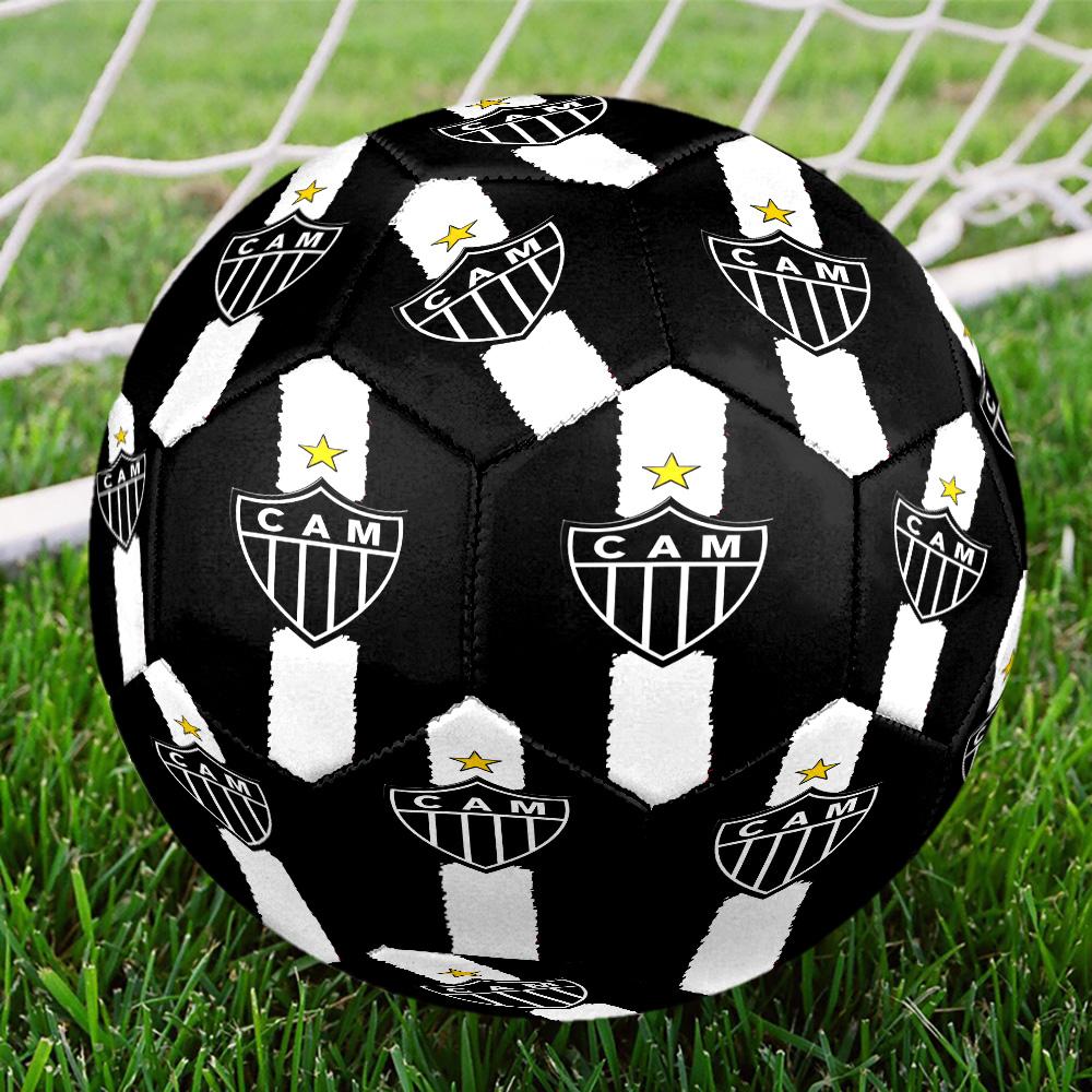 Black And White Stripes With Star Printed Size 5 Soccer Balls, High-Quality, Anti-Slip, Protective Football, A Unique Gift ,Birthdays,Christmas Gifts