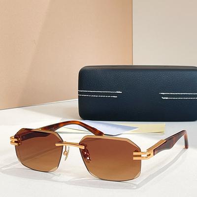 Ochelari de Soare Originali High Street Maro Degradat Tăietură Diamant Fără Ramă Z134 Artizanal de Lux Acetate