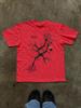 Street Style Cherry Blossom Tree Print Retro Tshirt Short Sleeved Round Neck Casual Top Autumn Short Sleeved Top Casual Wear