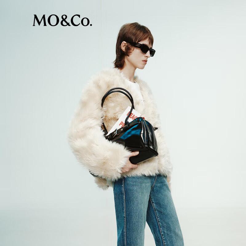 MO&Co. RECTO Collaboration Plush Collarless Short Jacket