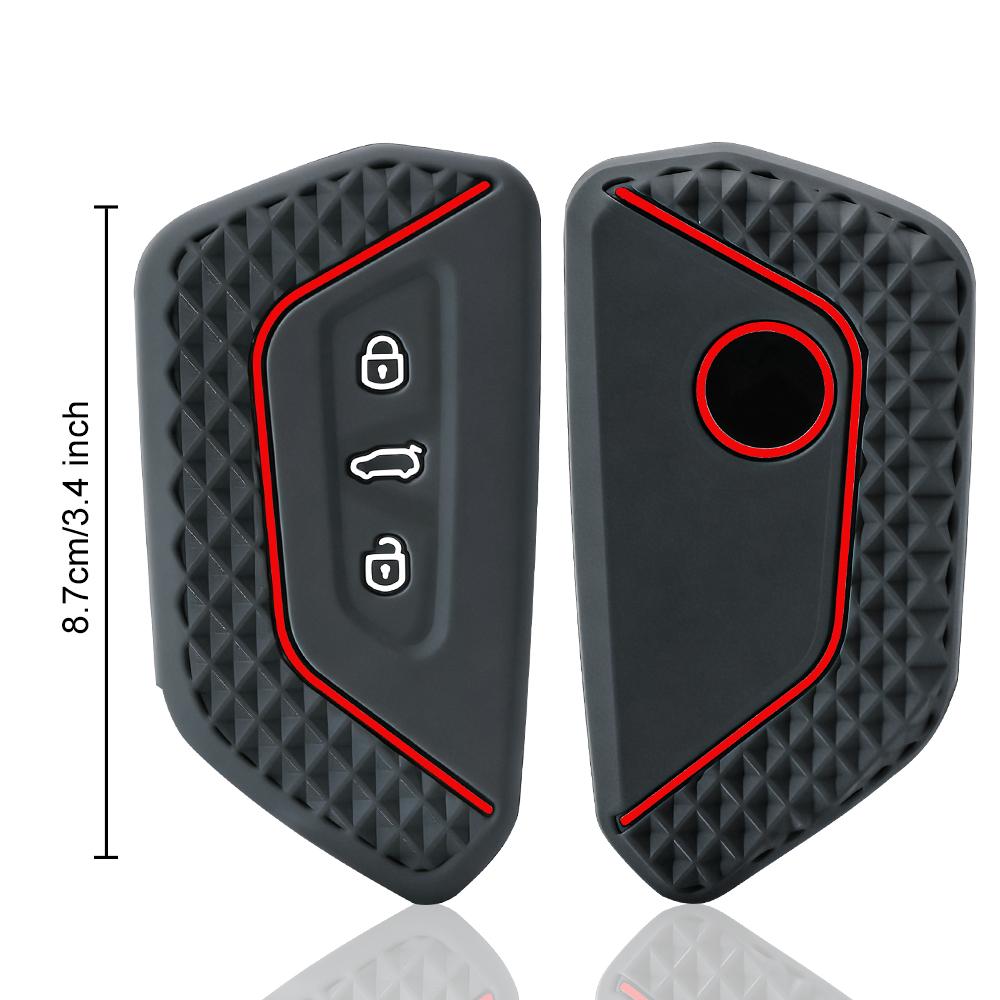 New Style For VW Golf 8 Mk8 GTI GTD R ID3 ID4 2020 Decoration Silicone Car Key Case Fob Holder Cover Trim Car Accessories