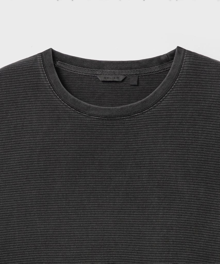 Bellie City Grunge Stripe Long Sleeve - Dyed Charcoal