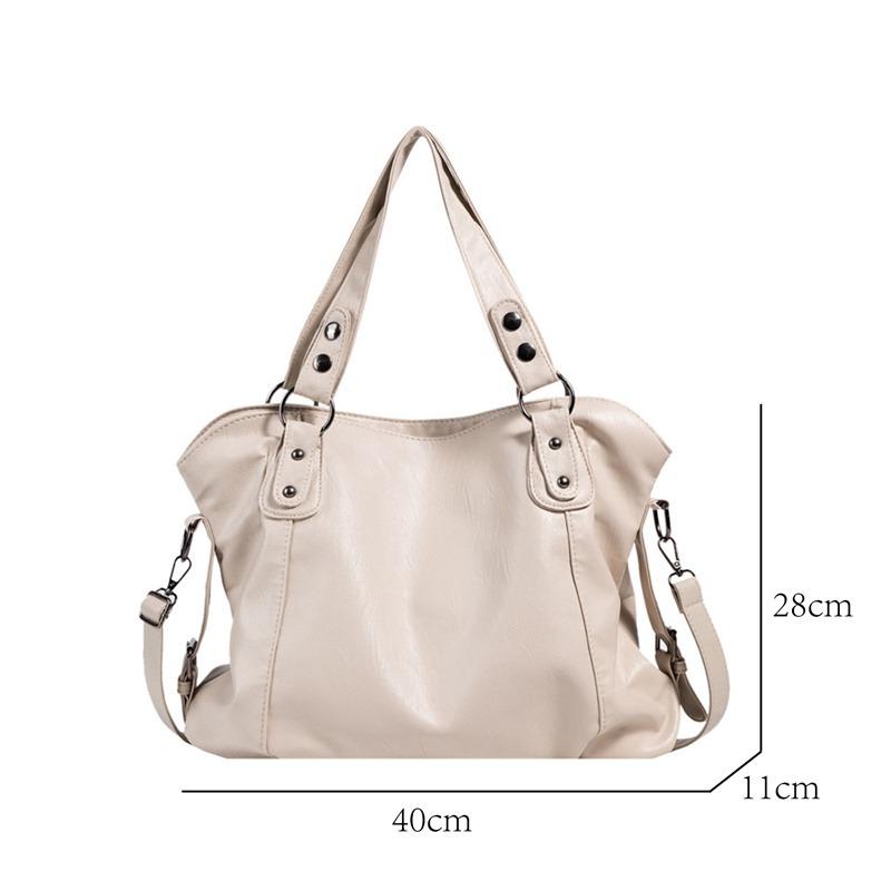 Classy Soft Leather Large Women's Bags New High Capacity Shoulder Bag Fashion Female Commuter Bag Big Shopper Tote Handbag