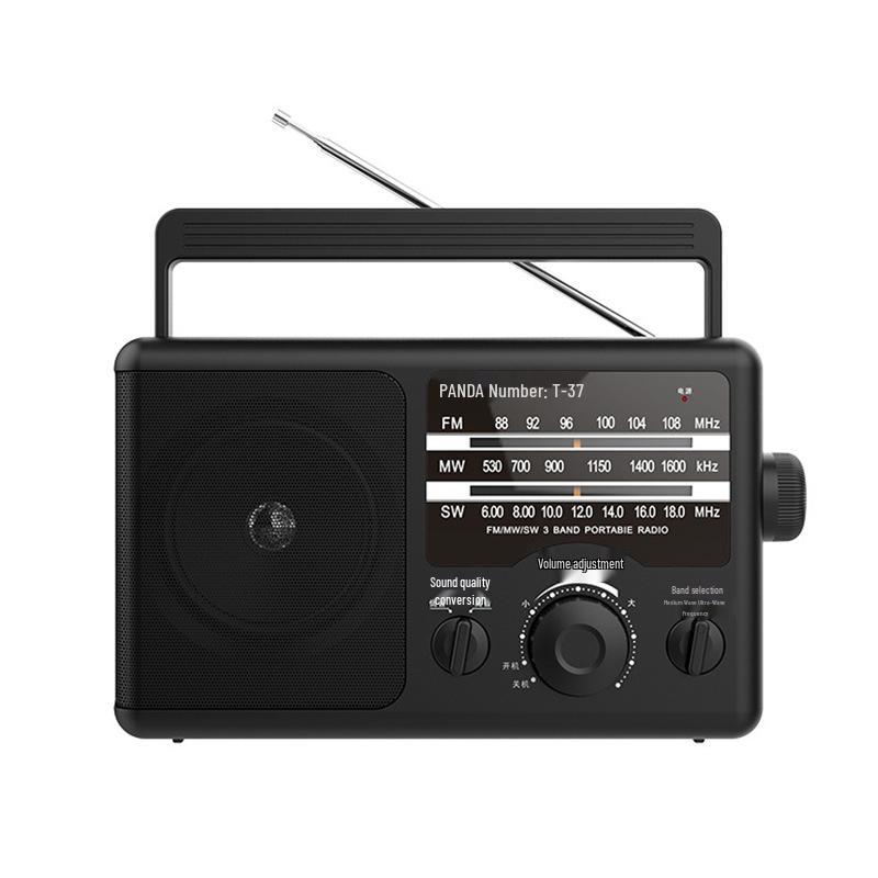 PANDA T37 Retro Portable Rechargeable Full Band FM Radio for Seniors