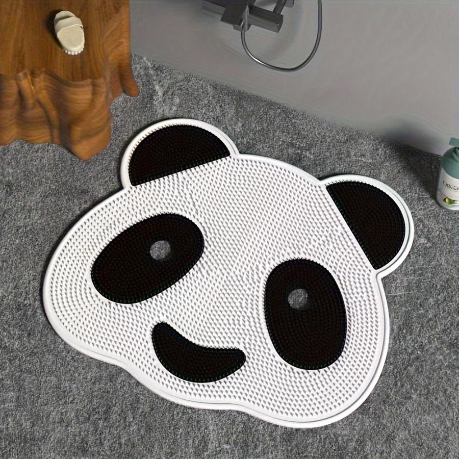 Panda Themed Silicone Massage Mat for Shower Non Slip, Exfoliating Bath Pad with Suction Cups,  Perfect for Back Scrubbing