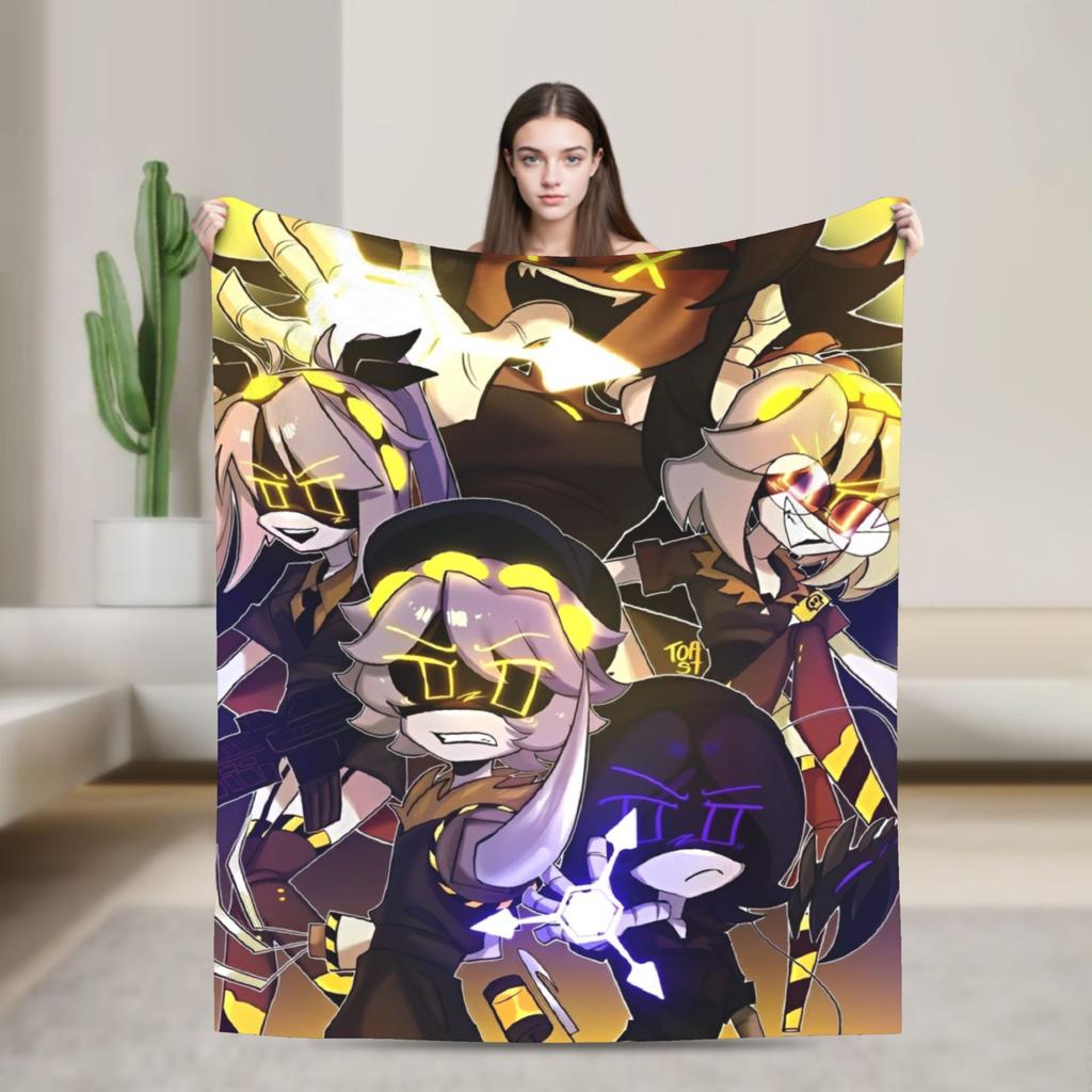 Murder Drones  Blanket Uzi Doorman Wool Funny Breathable Throw Blanket for Bedspread  Winter