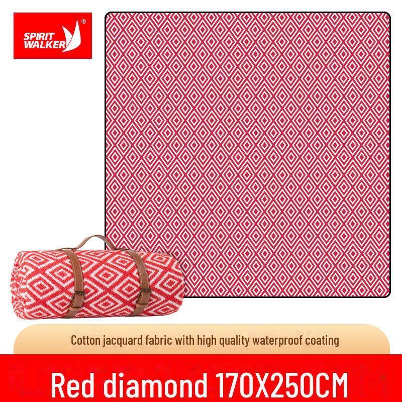 Nordic Style Portable Outdoor Picnic Mat - Pure Cotton, Moisture-Proof, Ideal for Camping and Photography.