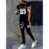 Men's Warm T-shirts And Pants Sets Outdoor Sports Training  Street Style Fashionable Pants