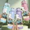 1PC Mexico Food Word Collage 750ml Color Plastic Sports Water Bottle Leakproof Flip Straw Lid Suitable for Sports Office Home Use