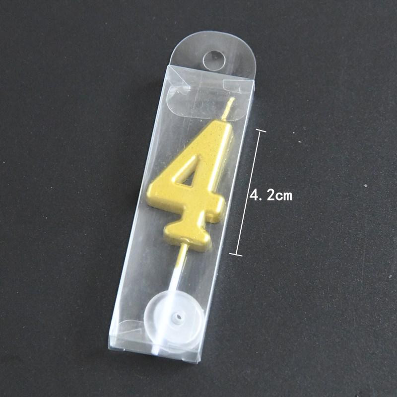 Gold-Plated Number Candle Set (50 Pieces) - Free Shipping, One-Year-Old Birthday Cake Decorations