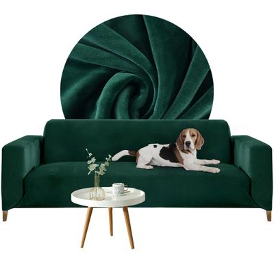 Couch Cover 4-Seater Sofa, Green Velvet