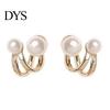 Wedding Earrings 1 Pair Women Stud Vintage High-end Royal Smooth Surface Imitation Pearl Bridal Female Jewelry Prom