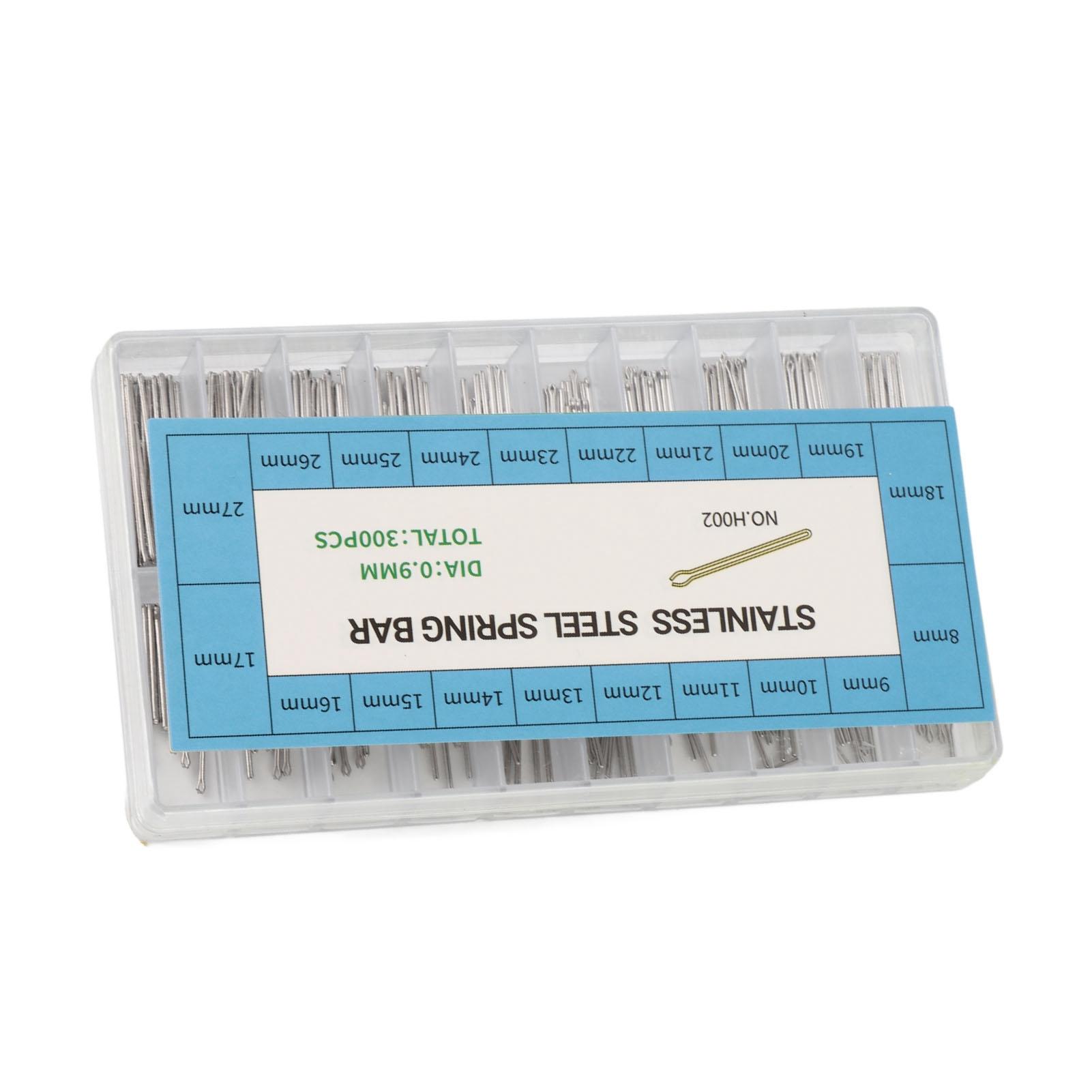 

0.9mm Watch Bracelet Split Pins 304 Stainless Steel Watch Parts Assortment 8‑27mm