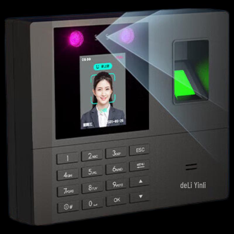 Deli 34521 Multi-Biometric Standalone Time Attendance Machine CN plug (adapter included)