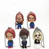5 Stück/Set Film Chucky Schlüsselanhänger Braut von Chucky Modell Spielzeug Rucksack Anhänger Schlüsselkette Puppe Tasche Dekoration Halloween Geschenk Schlüsselanhänger