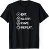 Eat Sleep Cave Repeat Funny Spelunking Caving T Shirt Gift