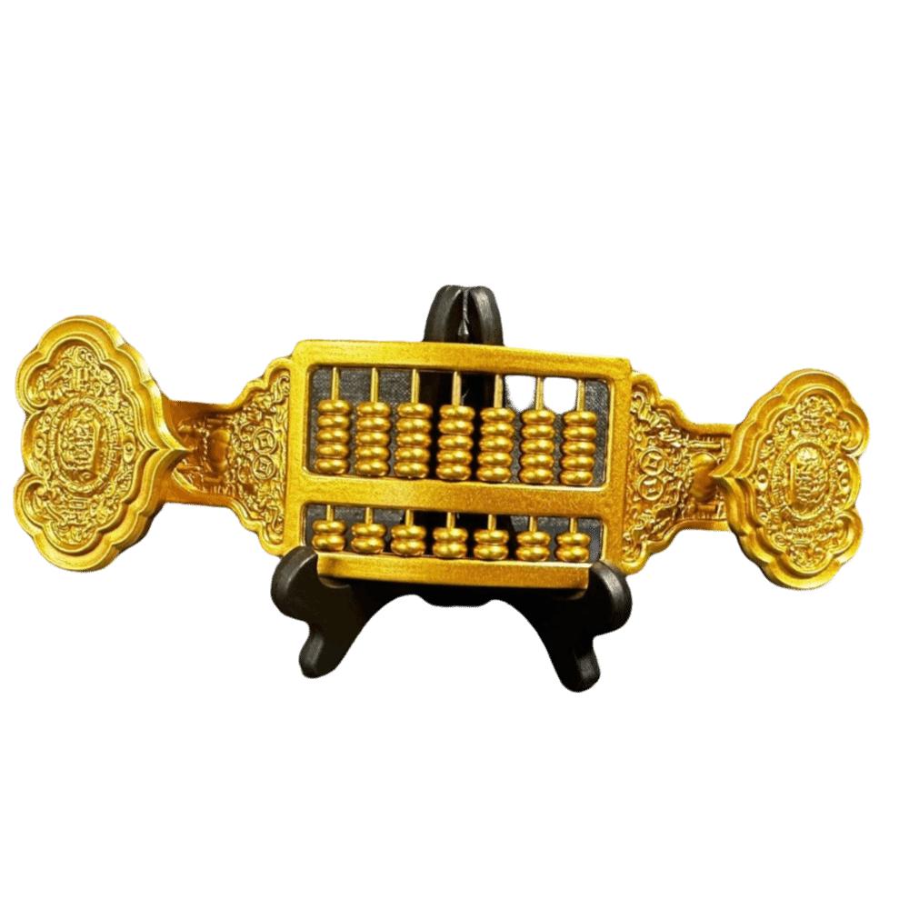 Zinc Zinc Alloy Ruyi Abacus Ornament 18cm Feng Shui Prosperity Abacus Decor Chinese Business Gift Office