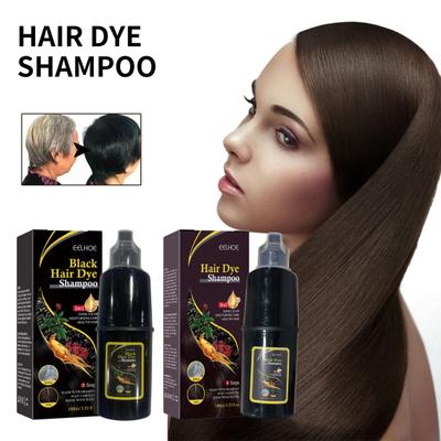 100ML 3-in-1 Hair Color Shampoo Ammonia-Free Herbal Ingredients Moisturising Protecting Hair Black Hair Dye