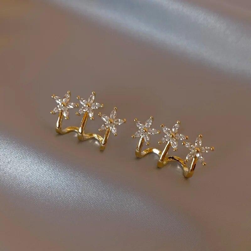 Νέα Πολυτελή Σκουλαρίκια Καρφωτά Ακανόνιστου Αστεριού με Μαργαριτάρια και Κρύσταλλα, Εξαιρετικά Σκουλαρίκια με Ζιργκόν σε Δέσιμο με Νύχια για Γυναίκες, Κοσμήματα Μόδας, Αξεσουάρ για Πάρτι