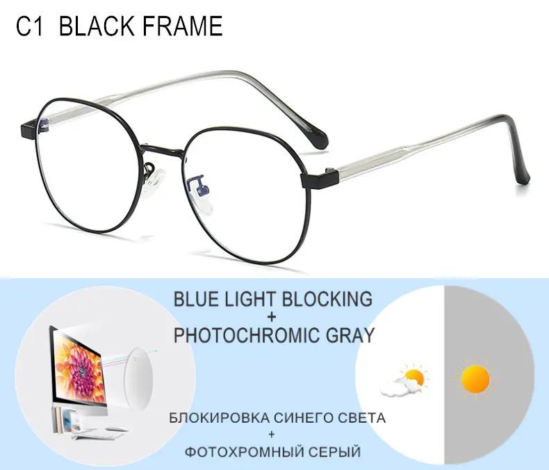 Prescription Myopia Glasses Sphere Custom -0.5 To -10 Men Women Photochromic Or Blue Light Blocking Lenses Cylinder Custom F613
