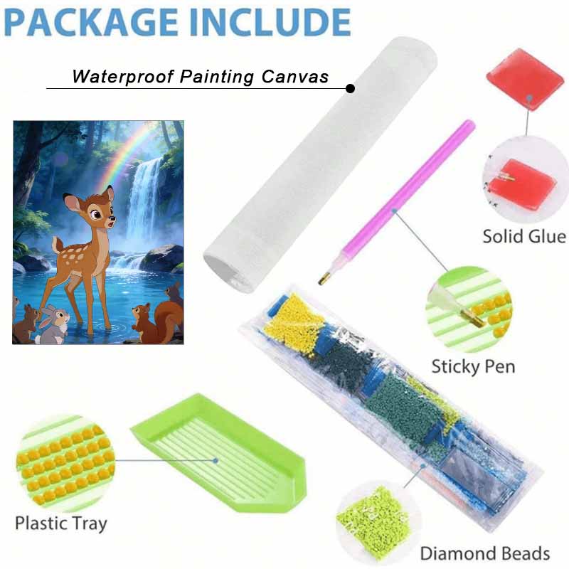 Disney Diamond Art Painting Kit 5D Bambi Diamond Painting Dot Art Kit Home Wall Decor