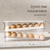 Refrigerator Egg Storage Box with Rolling Rack and Lid, Transparent Food-Grade Design