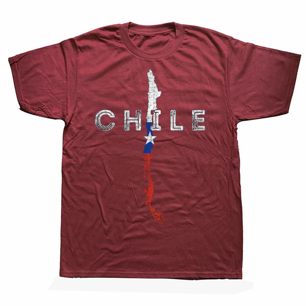 

Chilean Map Flag Chile Souvenir T Shirt Summer Style Graphic Cotton Streetwear Short Sleeve Birthday Gifts Tshirt Mens Clothing 4XL