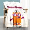 Numberblocks Personalized Name Blanket Cozy Customizable Blanket Soft Warm Cozy Suitable for Sofa Bedding Nap Picnics Ideal for All Seasons
