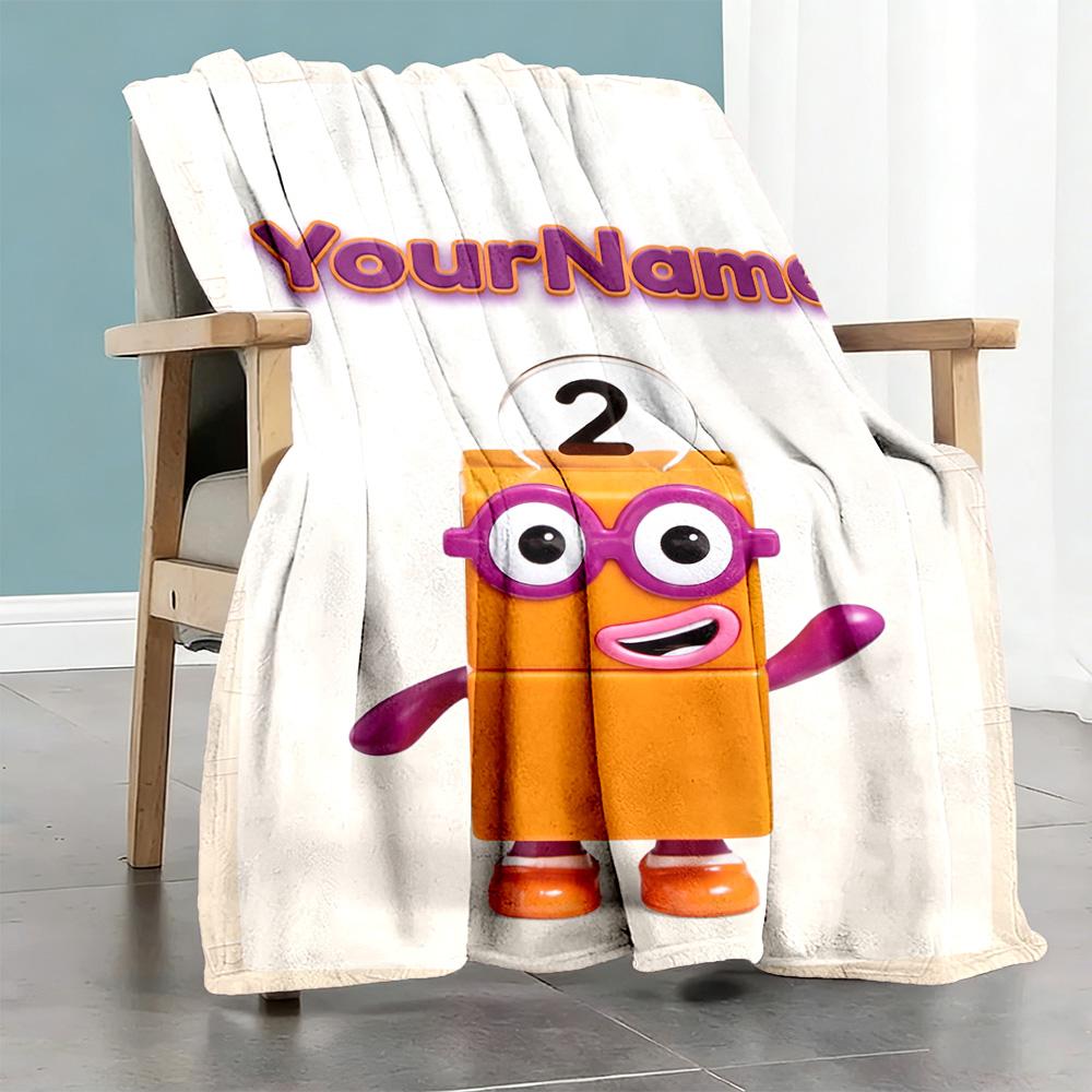 Numberblocks Personalized Name Blanket Cozy Customizable Blanket Soft Warm Cozy Suitable for Sofa Bedding Nap Picnics Ideal for All Seasons