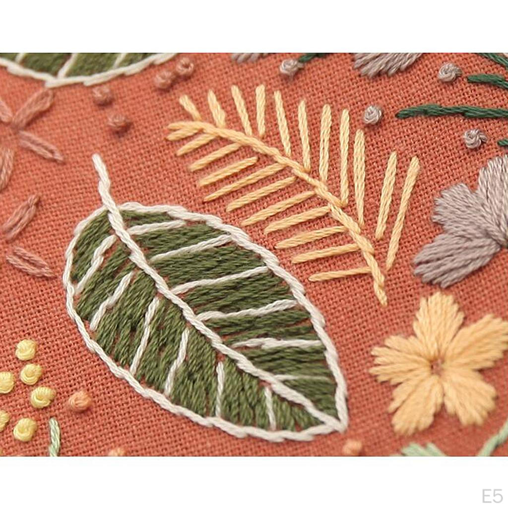Embroidery Starter Kit Stamped Stitch Drawings Thread Kits