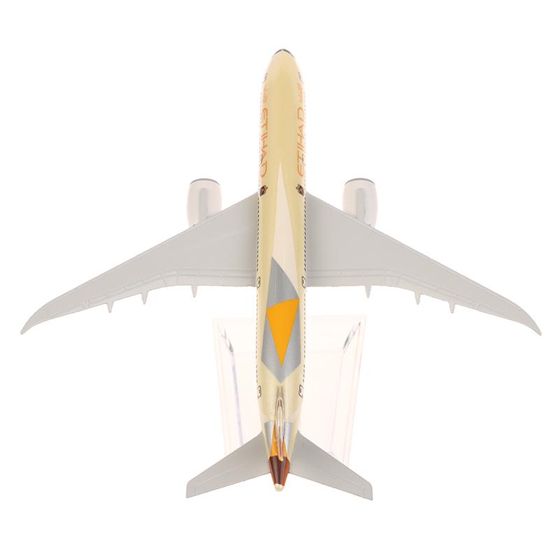 16Cm Boeing Etihad 787 Alloy Airplane Plane Model Toy Diecast Airplane Model For Gift Collection Kids Desk Accessorie